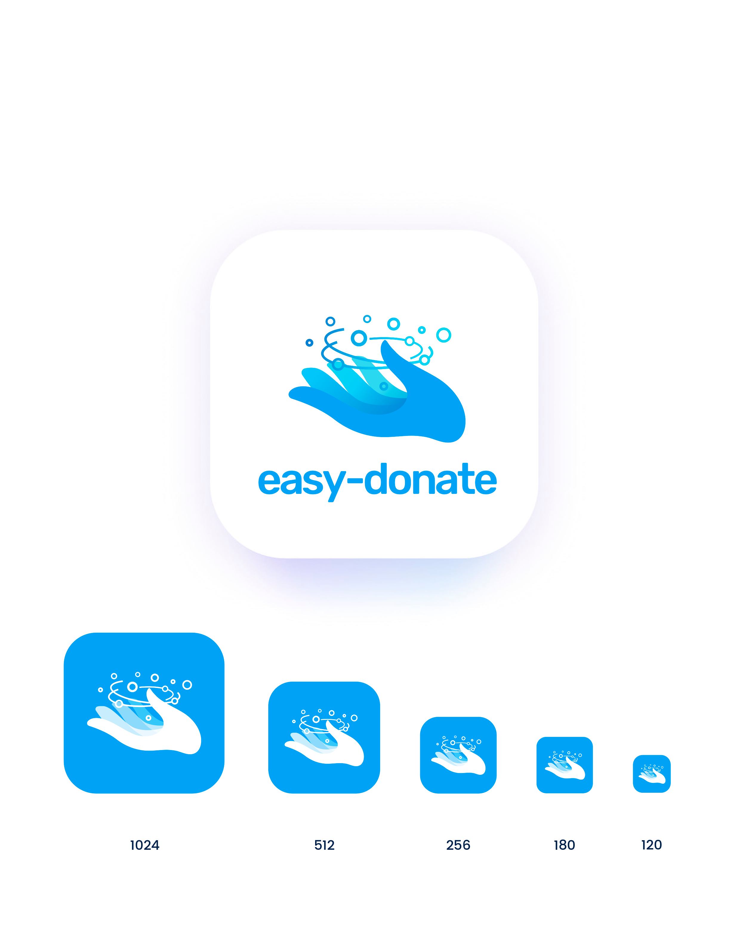 Icono y lenguaje visual de Easy Donate
