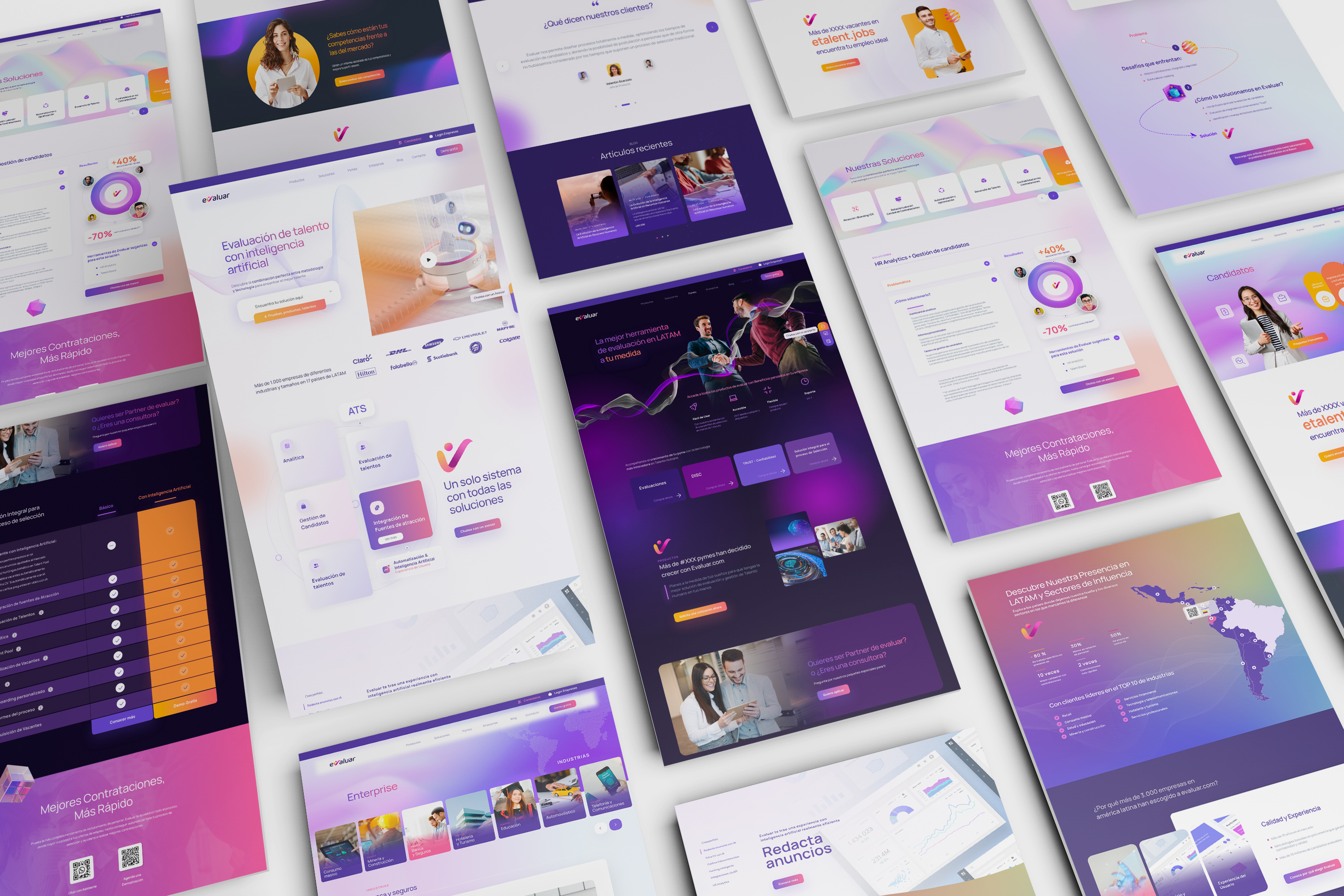 Mockup de sitio web Evaluar en perspectiva