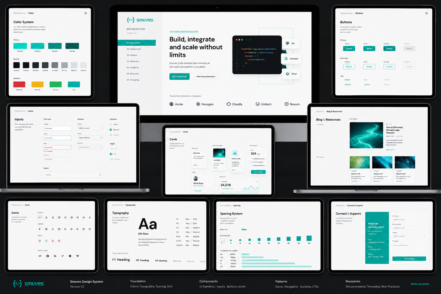 Sistema de diseño en mockups